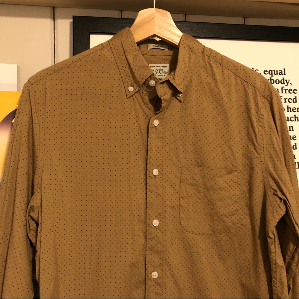 Patterned long sleeve button down shirt by JCrew